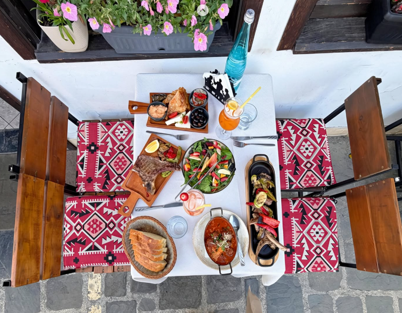Traditional Albanian food at Chef Toska Restaurant